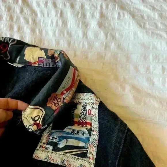 Vintage Apache West Denim Jacket Size Large - Picture 3 of 13